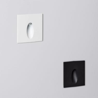 Image of Edit Wabi 3W Square Oval LED Recessed Outdoor Wall Light