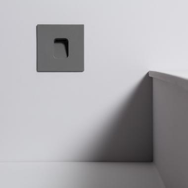 Image of Edit Grasset Square 2W Cool White LED Recessed Outdoor Wall Light