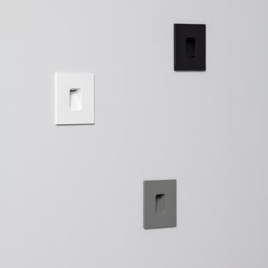 Image of Edit Grasset Square 2W Cool White LED Recessed Outdoor Wall Light