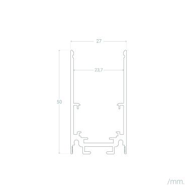 Image of 1m Surface 48V Magnetic Track 20mm