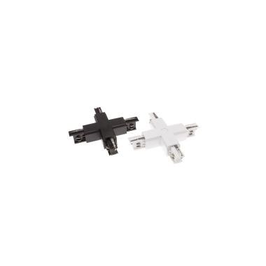 Image of Three Circuit Track Light X Shaped Connector