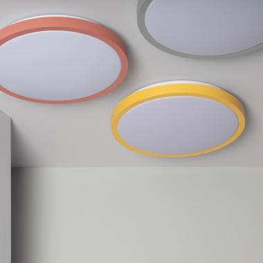 Image of Edit 19W Faina Metal Round LED Flush Ceiling Light