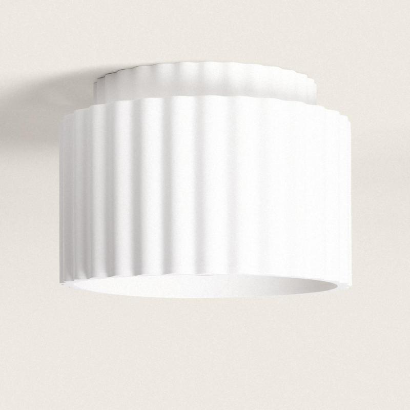 Image of Edit Column Plaster Flush Ceiling Light