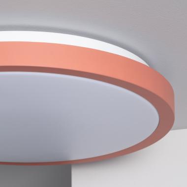 Image of Edit 19W Faina Metal Round LED Flush Ceiling Light