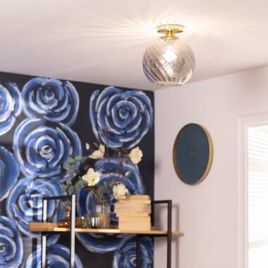 Image of Edit Kikombe Glass Ceiling Flush Light