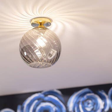 Image of Edit Kikombe Glass Ceiling Flush Light