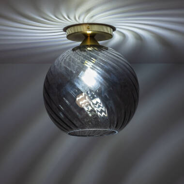 Image of Edit Kikombe Glass Ceiling Flush Light
