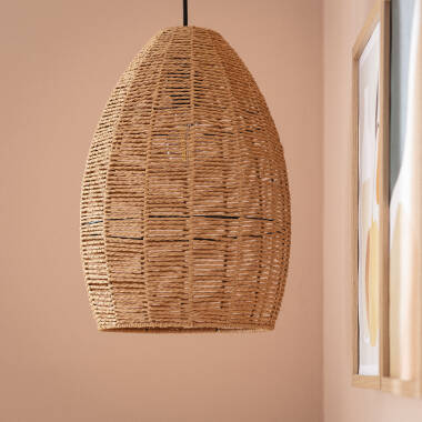 Image of Edit Mahali Braided Paper Ceiling Pendant Light