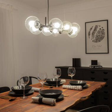 Image of Edit Wassily 8 Light Bar Glass Ceiling Pendant Light