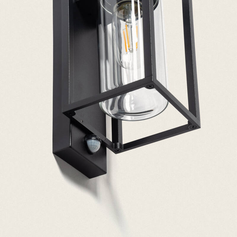 Image of Edit Nora Outdoor Hanging Lantern Wall Light with PIR Sensor