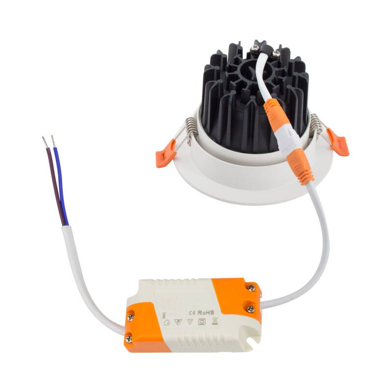 Image of Round 9W Cool Daylight COB LED Adjustable Downlight Cutout 90mm