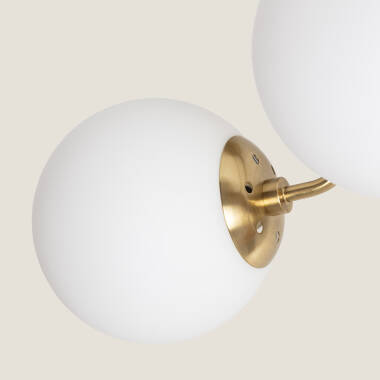 Image of Edit Amatler 3 Arm Glass Semi-Flush Ceiling Light