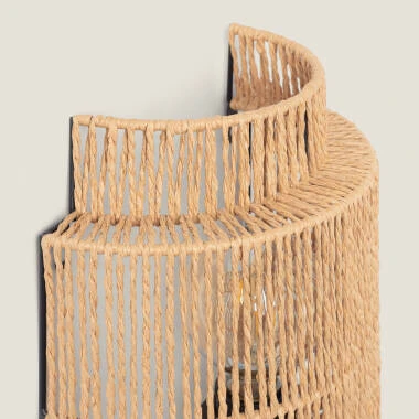 Image of Edit Kirito Rattan Rope Flush Wall Light with Plug