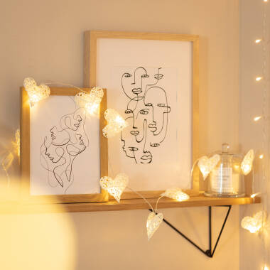 Image of Edit Heart 1.7M Battery Operated Warm White LED String Lights