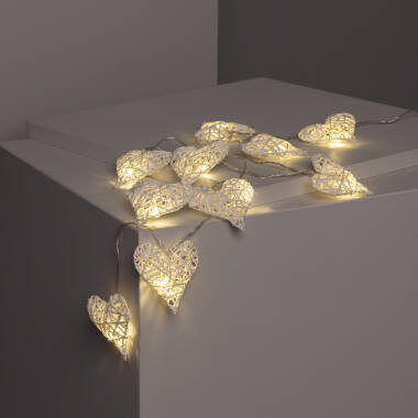 Image of Edit Heart 1.7M Battery Operated Warm White LED String Lights