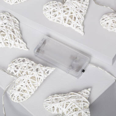 Image of Edit Heart 1.7M Battery Operated Warm White LED String Lights