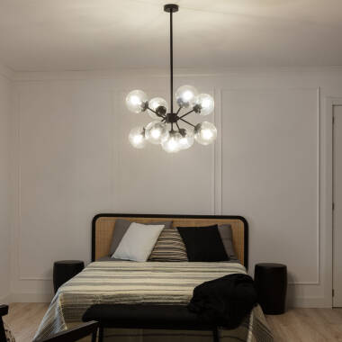 Image of Edit Wassily 9 Arm Glass Ceiling Pendant Light