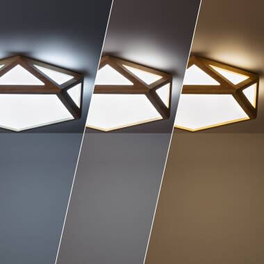 Image of Edit Altigen Geometric 20W CCT Selectable LED Flush Ceiling Light