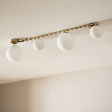 Image of Edit Amatler 4 Light Glass Flush Ceiling Light