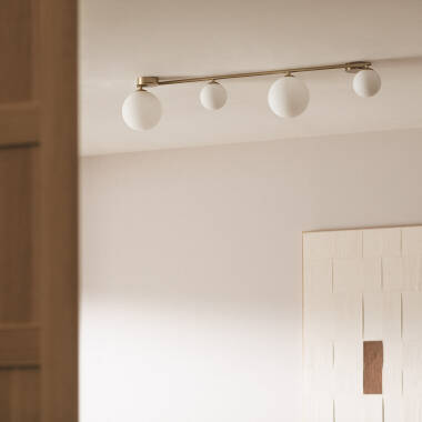 Image of Edit Amatler 4 Light Glass Flush Ceiling Light