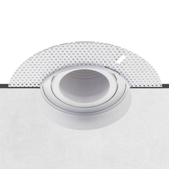 Image of Recessed Plaster-In Trimless Adjustable Downlight - Pack of 10