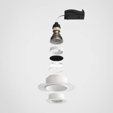 Image of Astro Slimline Recessed Plaster-In Trimless IP65 Fire Rated Fixed Downlight - Pack of 6