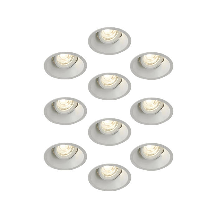 Image of Envirolight Slimline Deep Recessed Adjustable Downlight - Matt White