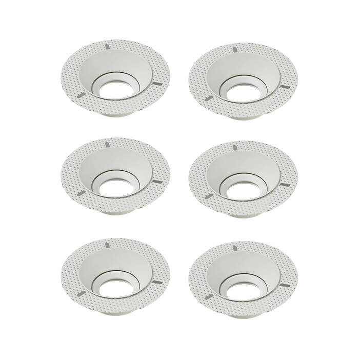 Image of Envirolight Trimless Recessed Plaster-In Trimless IP65 Fixed Downlight - Matt White