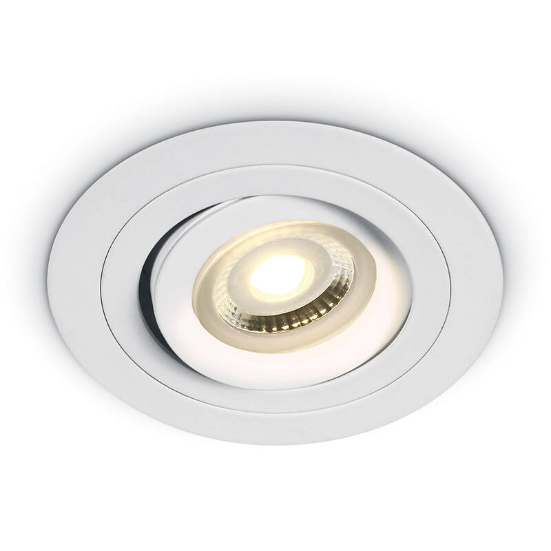 Image of One Light Bay Round Recessed Adjustable Downlight
