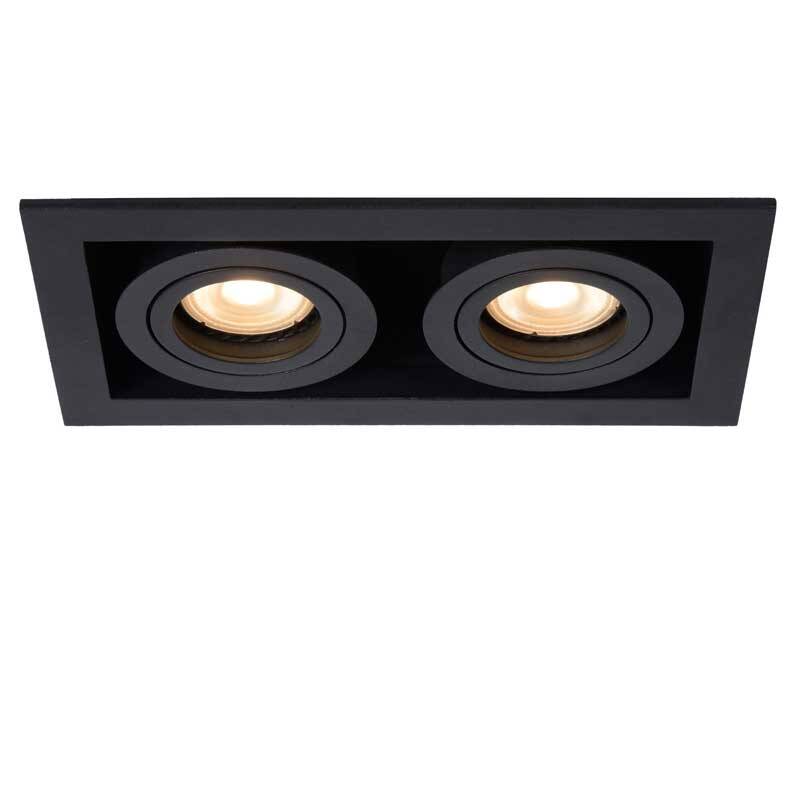 Image of Lucide Chimney Square Twin Recessed Adjustable Downlight