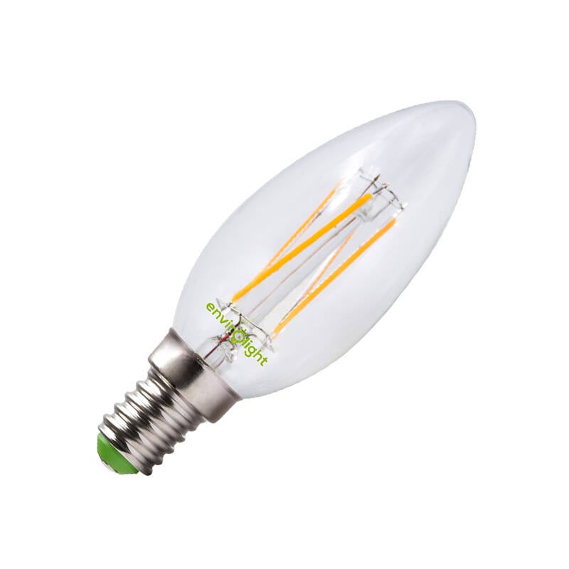 Image of Envirolight 4W Dimmable LED Decorative Filament Candle Bulb - Small Screw Cap