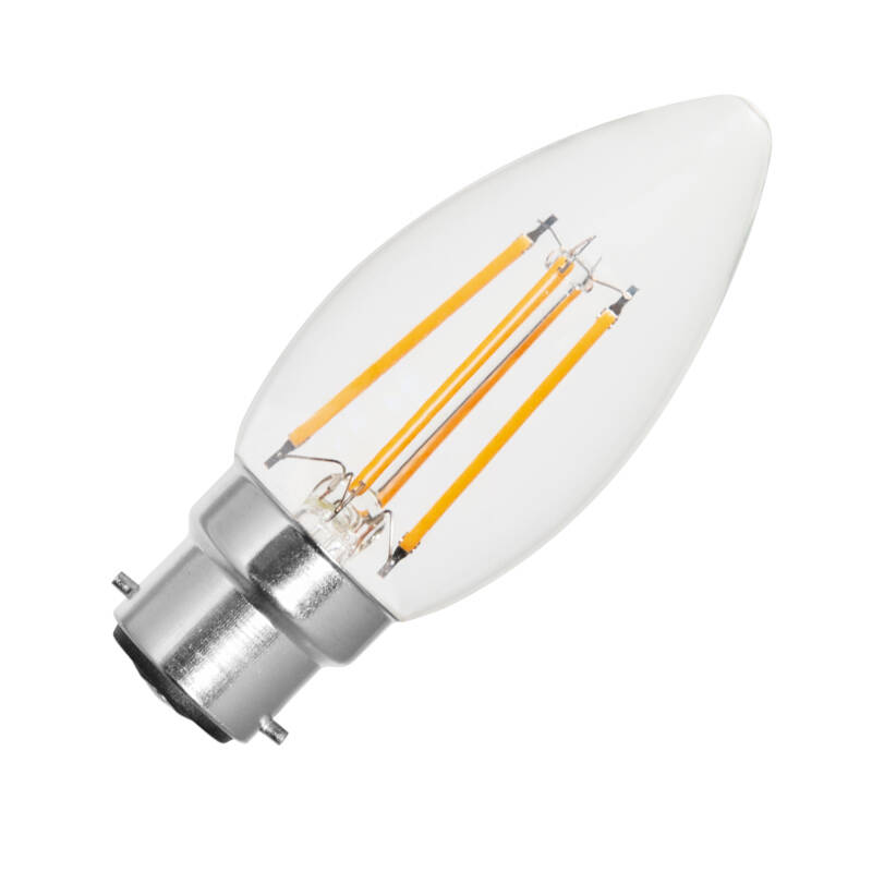 Image of Envirolight 4W Dimmable LED Decorative Filament Candle Bulb - Bayonet Cap