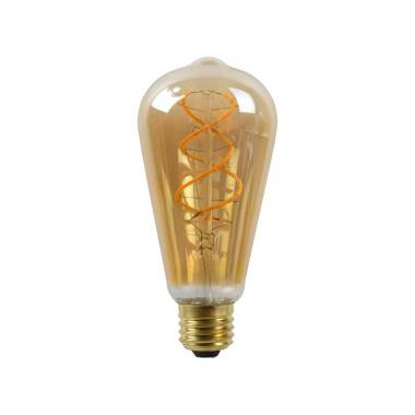 Image of Lucide 4W Very Very Warm White LED Decorative Filament Squirrel Cage Bulb with Dusk to Dawn Sensor
