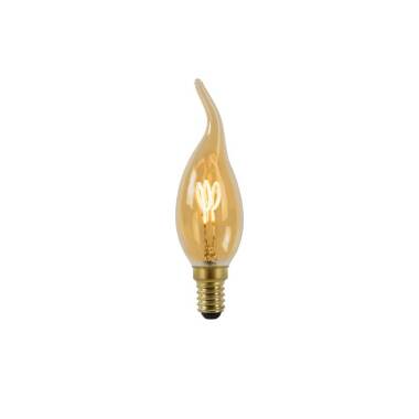 Lucide 3W Very Very Warm White Dimmable LED Decorative Filament Bent Tip Candle Bulb