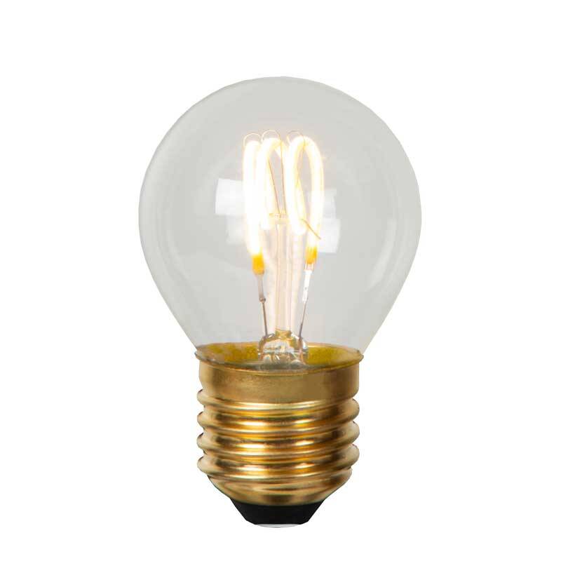 Image of Lucide 3W Warm White Dimmable LED Decorative Filament Golfball Bulb