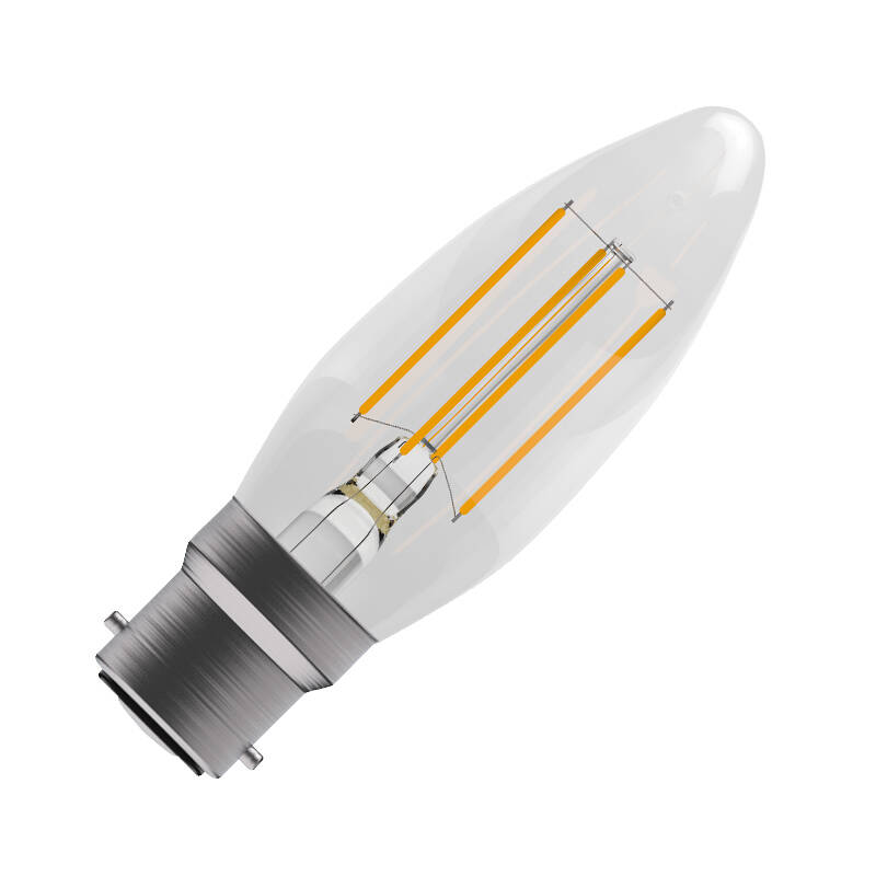 Image of Bell 4W Cool White Non-Dimmable LED Decorative Filament Candle Bulb