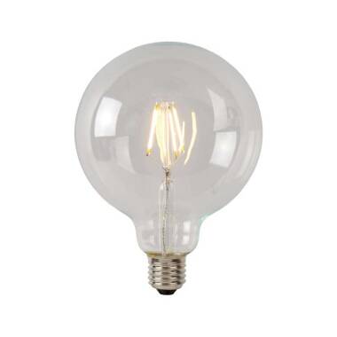 Lucide 7W Warm White Dimmable LED Decorative Filament 95mm Clear Globe Bulb