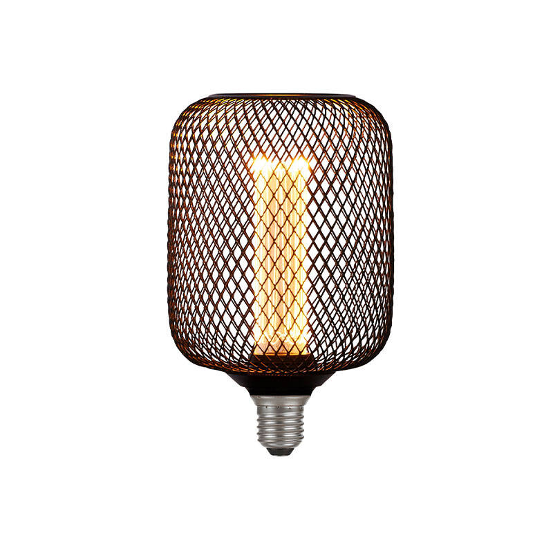 Image of Searchlight Mesh 3.5W Dimmable LED 100mm Drum Globe Bulb - Black