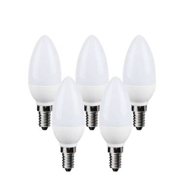 Envirolight 5W Non-Dimmable LED Candle Bulb - Small Screw Cap - Pack of 5