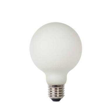 Image of Lucide 8W Warm White Dimmable LED Decorative Filament 80mm Frosted Globe Bulb