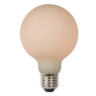 Image of Lucide 8W Warm White Dimmable LED Decorative Filament 80mm Frosted Globe Bulb