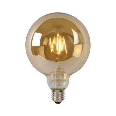 Lucide 8W Warm White Dimmable LED Decorative Filament 125mm Satin Globe Bulb