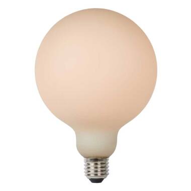 Image of Lucide 8W Warm White Dimmable LED Decorative Filament 125mm Amber Globe Bulb
