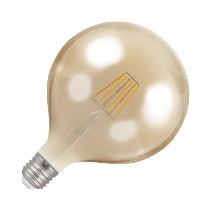 Image of Crompton 7.5W Very Very Warm White Dimmable LED Decorative Filament 120mm Rustic Globe Bulb