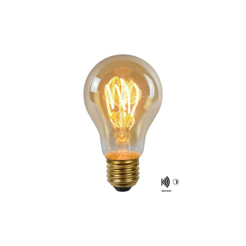 Image of Lucide 4W Very Warm White Non-Dimmable LED Dusk to Dawn Sensor / Decorative Filament GLS Bulb