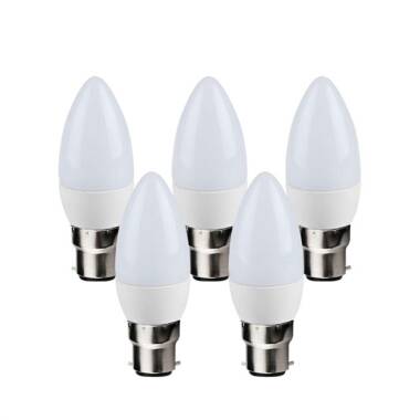 Envirolight 6W Non-Dimmable LED Candle Bulb - Bayonet Cap - Pack of 5