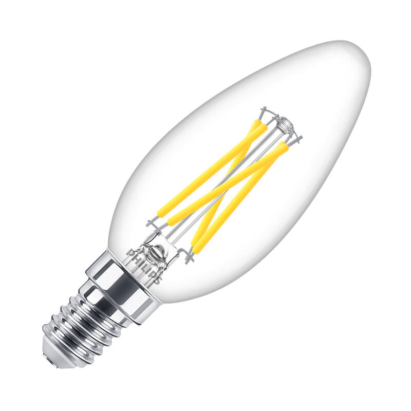Image of Philips 2.5W Dimmable LED Decorative Filament Candle Bulb - Small Screw Cap