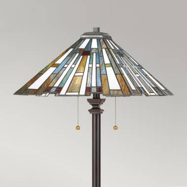 Quoizel Maybeck 2 Light Tiffany Style Floor Lamp