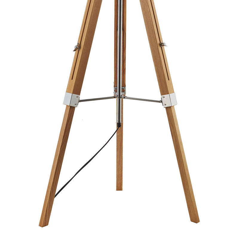 Image of Dar Easel Tripod Brown Floor Lamp