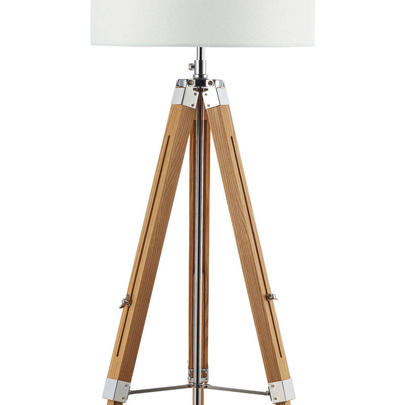 Image of Dar Easel Tripod Brown Floor Lamp